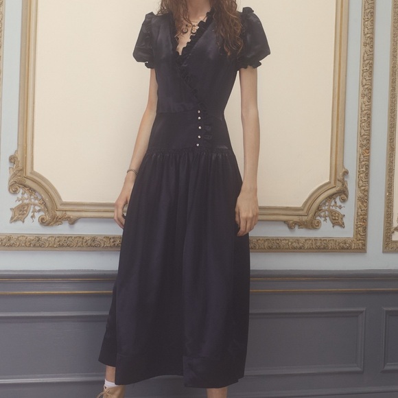 JILL STUART V-Neck Long Dress Size 4 - Picture 6 of 6